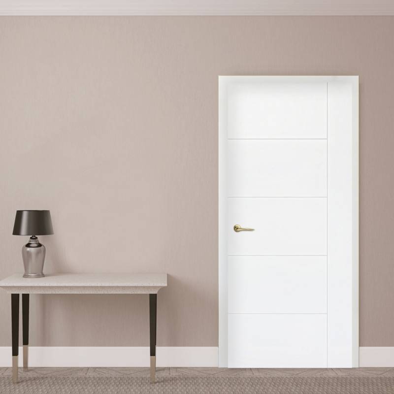 DIMFER - Puerta Interior Combo (Marco+Kit de Instalación) Verona 65x207cm Blanco