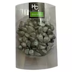 GENERICO - Piedras decorativas 1/4kg Plata