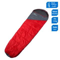 KLIMBER - Bolsa de Dormir Momia 55-80x230cm Rojo