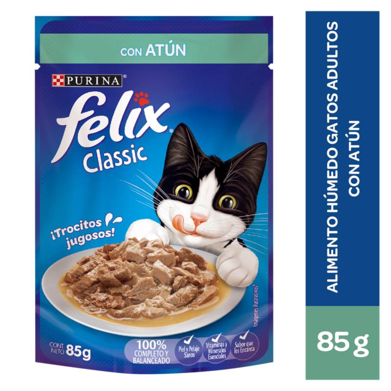 FELIX - Felix Adultos Alimento Húmedo para Gatos 85 gr Sabor Atún
