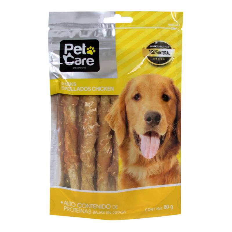 PET CARE - Pet Care Adultos Snack para Perros Enrrollado de Pollo 80 gr