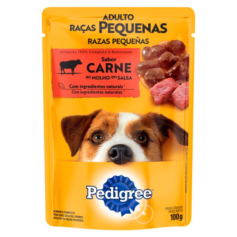 PEDIGREE - Pedigree Adultos Razas Pequeñas Alimento para Perros 100 gr Sabor Carne