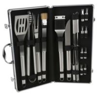 Set 18 utensilios de parrilla + caja aluminio