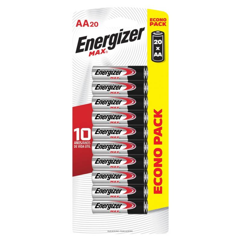 ENERGIZER - Pack de 20 Pilas Alcalinas Energizer AA 1.5V