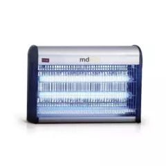 MDTECH - Equipo Mata Moscas 2X10W Aluminio Gris 39x31.5x11.3cm