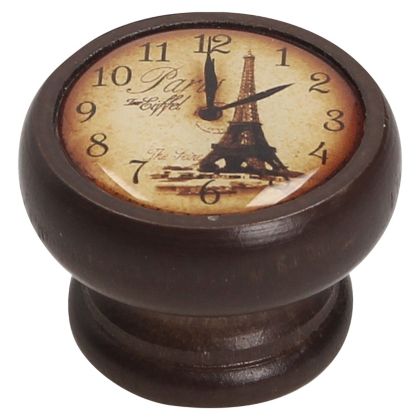 Tirador Perilla 40mm Madera Nogal Reloj Eiffel - Sodimac.com.pe