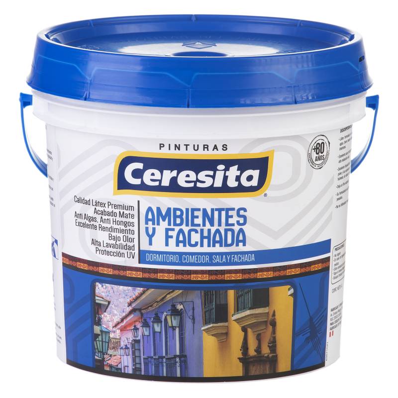 CERESITA - Pintura Látex Premium Blanco decorativo 4L