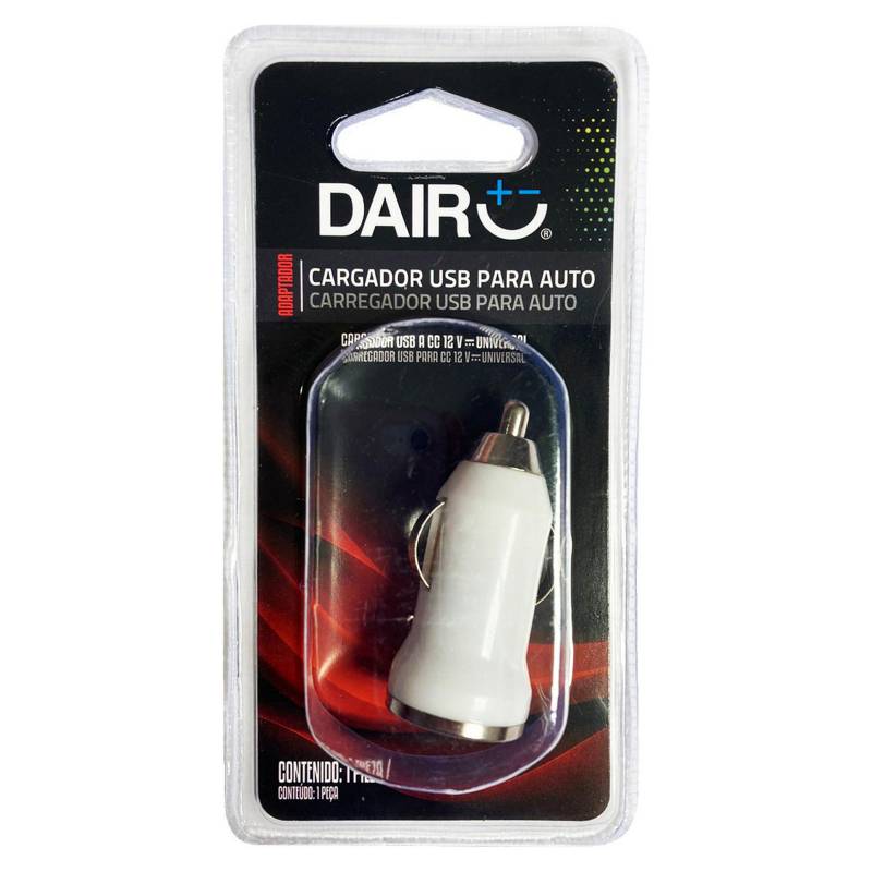 DAIRU - Cargador Automóvil USB - DC12V Blanco
