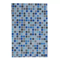 JUST HOME COLLECTION - Piso de Baño Rectangular Antideslizante 40x60cm Azul