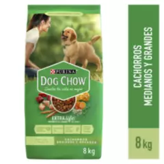DOG CHOW - Dog Chow Cachorros Raza Med. y Grande Croquetas Perros 8kg