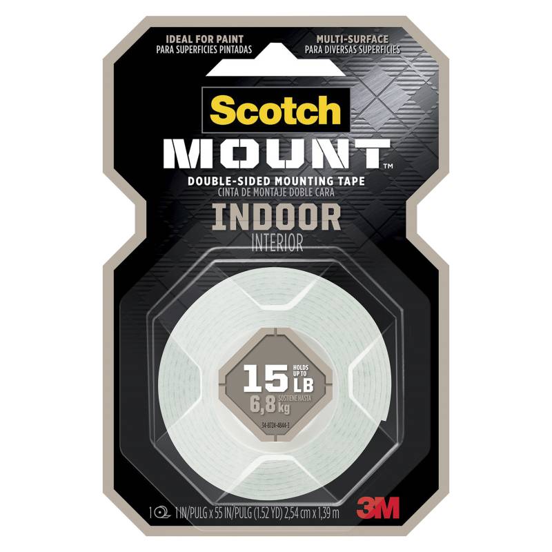 3M - Cinta de Montaje Scotch-Mount para Interiores 25 mm. x 1.39 m.