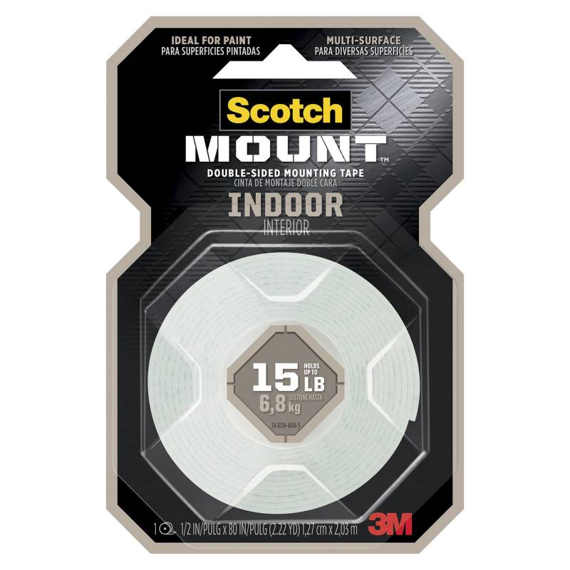 3M - Cinta de Montaje Scotch-Mount? para Interiores 12 mm x 207 m
