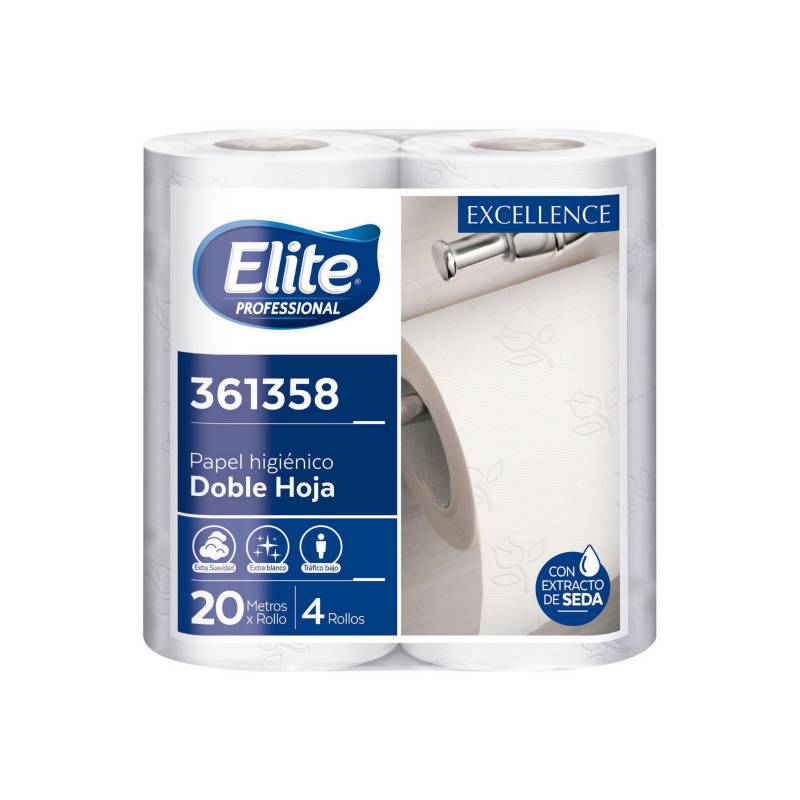 ELITE - Pack de 4 papel higiénico Excellence 20m