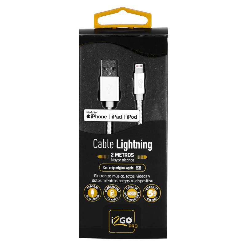 I2GO - Cable Lightning Nylon 2m