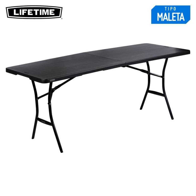 LIFE TIME - Mesa Plegable 183x69x73cm Negro