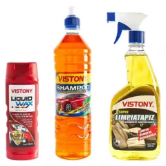 VISTONY - Kit Limpia Tapiz Shampoo + Cera Líquida