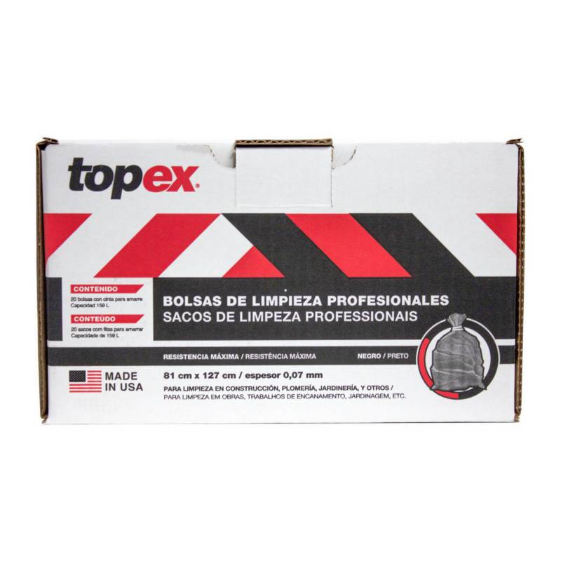 TOPEX - Pack 20 Bolsas Limpieza Construcción