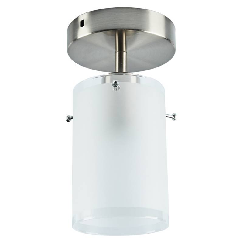 CASA BONITA - Lámpara de Techo Met Cromo Vidrio 1L