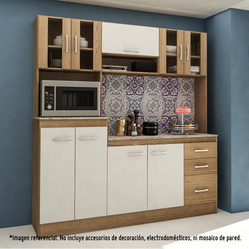 JUST HOME COLLECTION - Mueble de Cocina Alacena Ébano 192x180cm