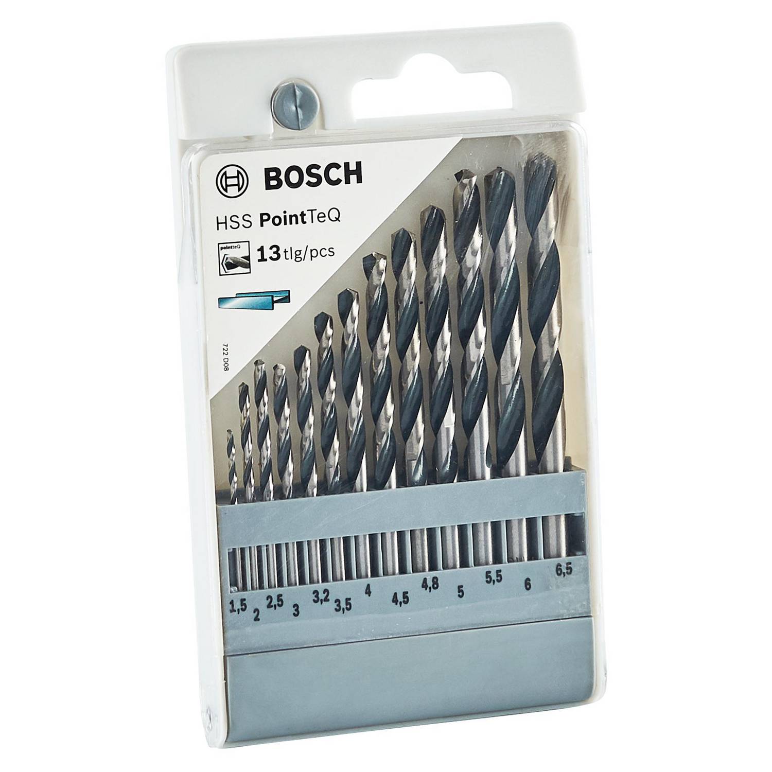 Bosch Professional 2608577351 PointTeQ - Juego de brocas (19 piezas, para  metal, ProBox, accesorios para destornilladores), 0.039–0.394 in