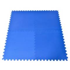 JUST HOME COLLECTION - Alfombra Cuadrada Puzzle 4 piezas 60x60cm Azul