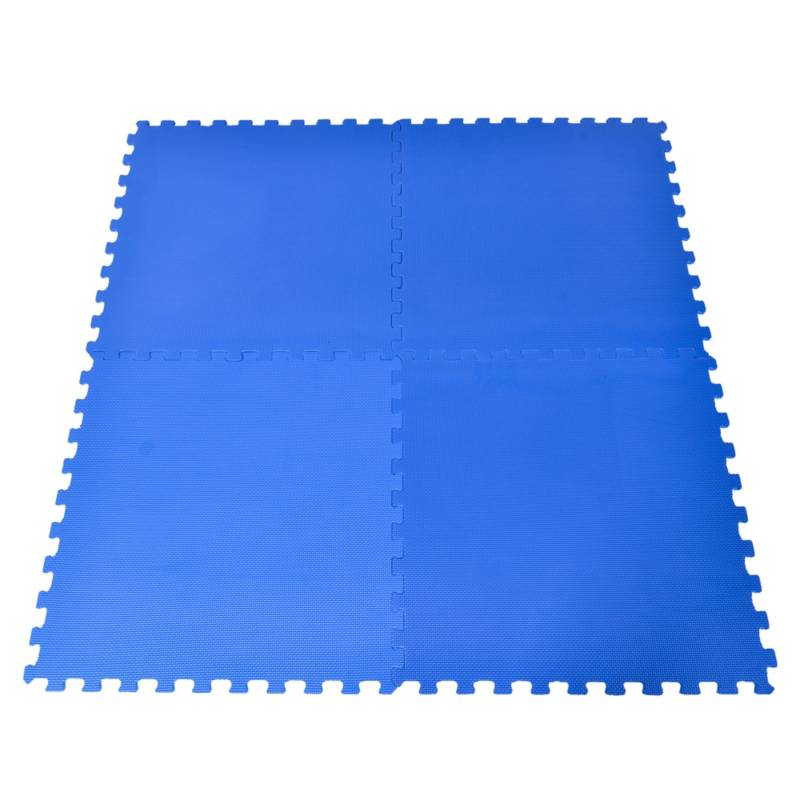 JUST HOME COLLECTION - Alfombra Cuadrada Puzzle 4 piezas 60x60cm Azul
