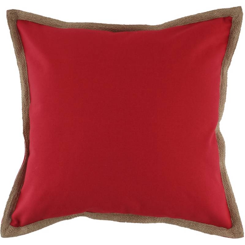 Ripley - COJIN DECORATIVO DISEÑO TRIANGULAR ROJO Y AMARILLO 50X50 RELLENO