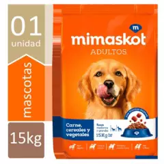 MIMASKOT - Comida para Perros Adultos Carnes, Cereales y Vegetales 15kg