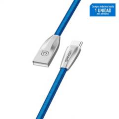 USAMS - Cable Tipo-C U-Light Tejido 1.2m Azul