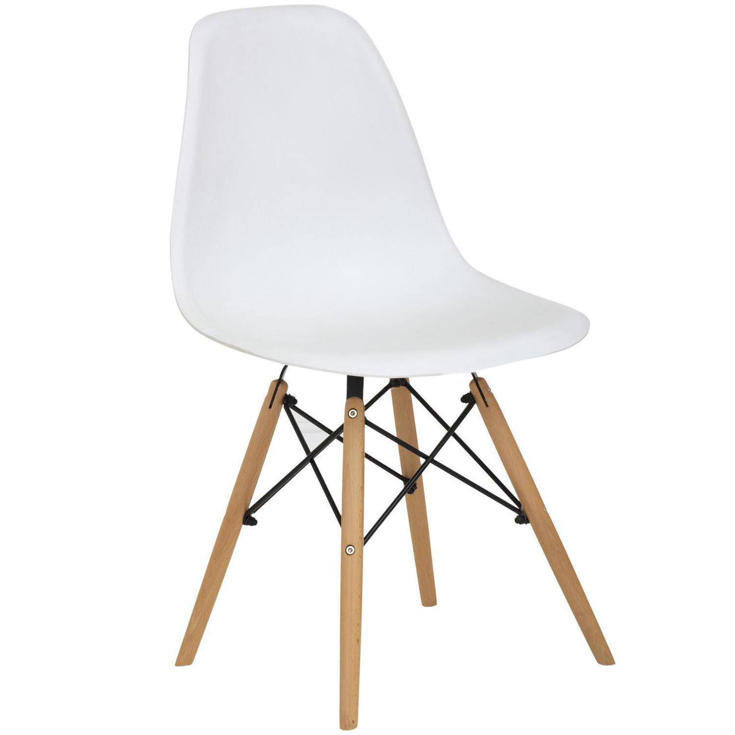 Silla Eames 4 Silla Comedor Rico Blanco (Sillas Solamente) FurnitureR Eames