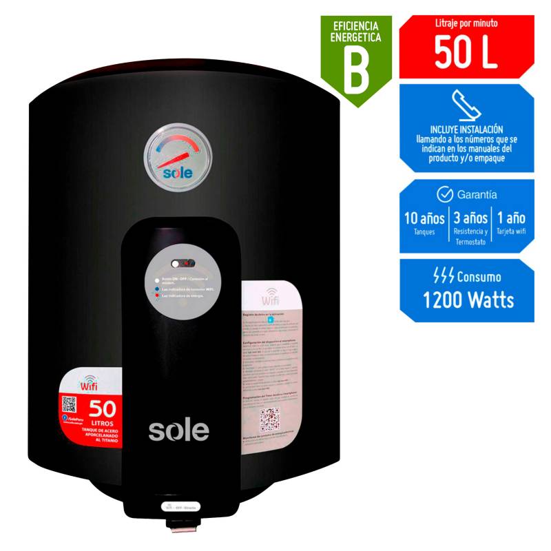 SOLE - Terma Eléctrica Sole Wifi 50 litros