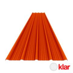 KLAR - Techo Termoacústico 1.07x3.6mx1.5mm Klar Rojo