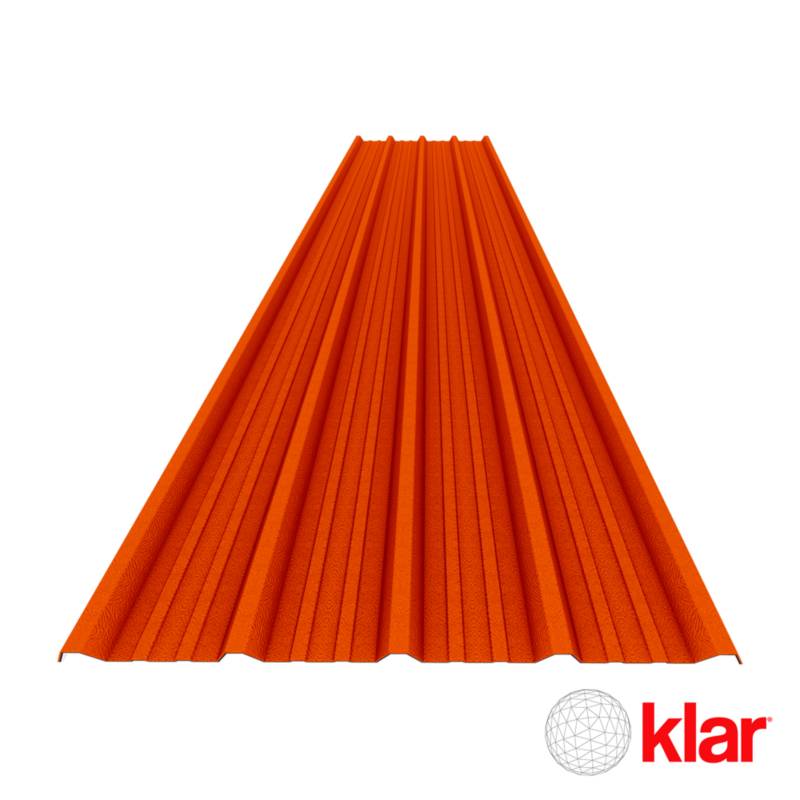 KLAR - Techo Termoacústico Multicapa TK5 Rojo 1.07x3.60m