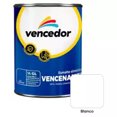 VENCEDOR - Esmalte Sintético Vencenamel Blanco 1/4 gl