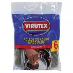 VIRUTEX - Rollitos de Acero x6 unidades