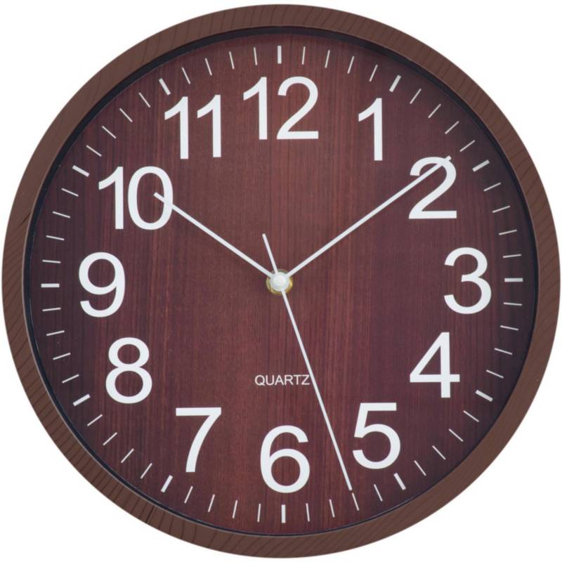 JUST HOME COLLECTION - Reloj Wooden Oscuro 29cm