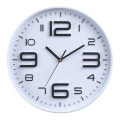 JUST HOME COLLECTION - Reloj Big Number Blanco 30x30cm