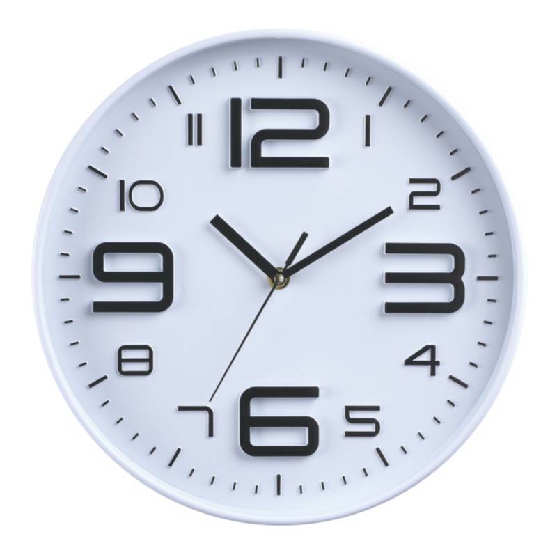 JUST HOME COLLECTION - Reloj Big Number Blanco 30cm