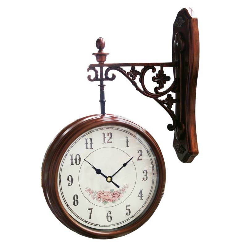 JUST HOME COLLECTION - Reloj Colgante 20x20cm Café