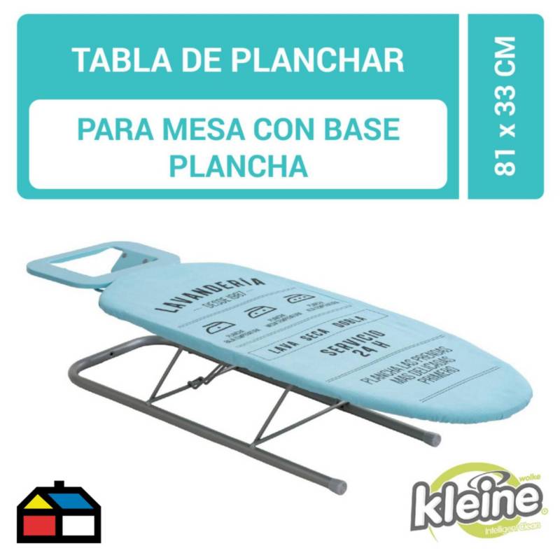 KLEINE WOLKE - Tabla de Planchar con Mesa 81x33 cm. Celeste