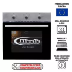 KLIMATIC - Horno Empotrable a Gas Lubeck Negro 60L BC
