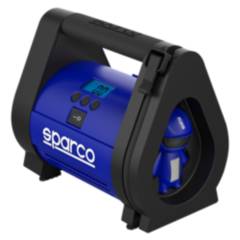 SPARCO - Compresora de Aire Digital para Auto 12V + Medidor de Presión Neumáticos