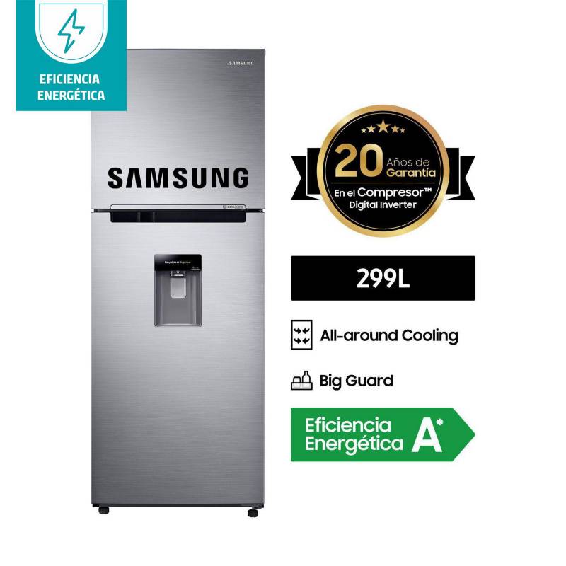 SAMSUNG - Refrigeradora Samsung 299 Lt Top Freezer RT29K571JS8 Inox