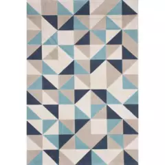 JUST HOME COLLECTION - Alfombra Rectangular Canvas Triángulo 120x170cm