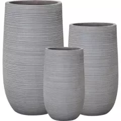 JUST HOME COLLECTION - Set 3 Maceteros Tall Taupe