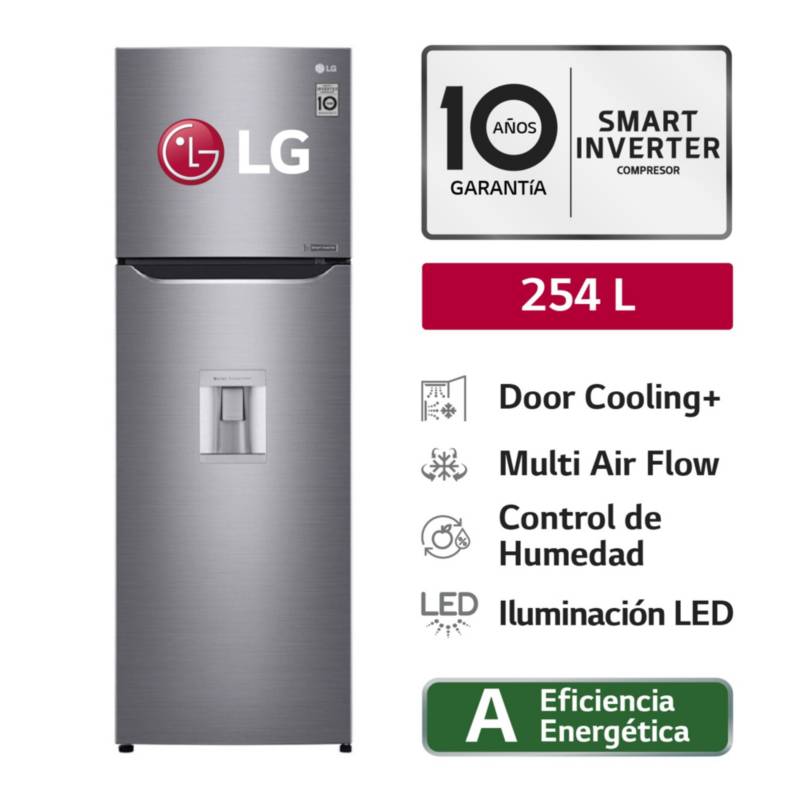 LG - Refrigeradora LG 254 Lt Top Freezer GT29WPPDC Plata