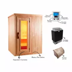 CUBA&SPA - Sauna Portable 150x150x200 cm 2 Caras Visibles