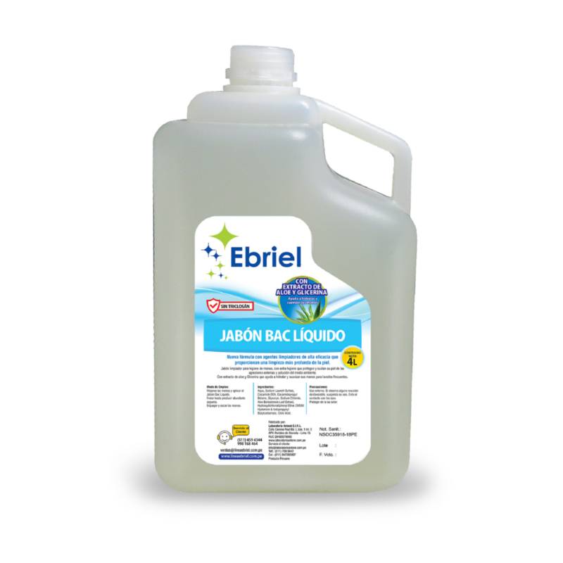 EBRIEL - Jabón Antibacterial Líquido 4L