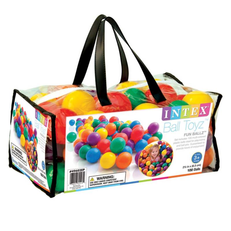 INTEX - Maletín 100 pelotas colores