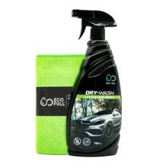 ECO-FULL - Kit de Limpieza para Auto Eco-Full Dry Wash 750 ml + Paño de Microfibra